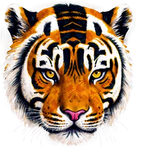 Tiger Face In Tribal Style PNG 06252024