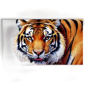 Tiger Face Watercolor Effect Png 40 PNG image