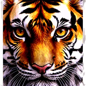 Tiger Face Watercolor Effect PNG 53 PNG