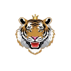 Tiger Face With Crown Png Oag PNG image