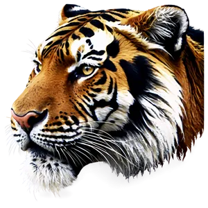 Tiger Face With Floral Patterns PNG Dug10 PNG