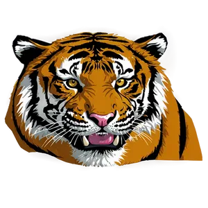 Tiger Face With Open Mouth Png 38 PNG image