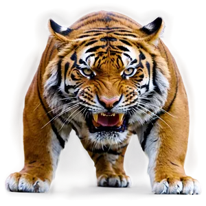 Tiger In Furious Stance Png Ylb PNG image