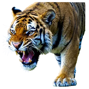 Tiger In Savage Roar Png 06252024 PNG image