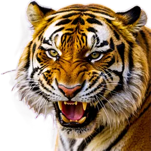 Tiger's Power And Anger PNG 30