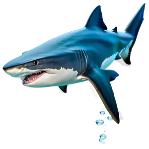 Tiger Shark Swimming Clipart Png 06212024 PNG image