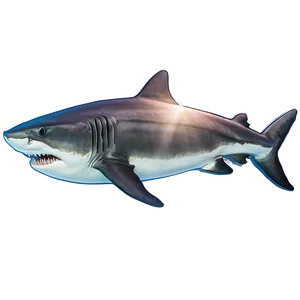Tiger Shark With Sun Rays PNG 06212024 PNG