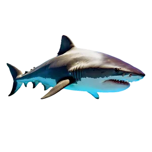 Tiger Shark With Sun Rays PNG Fhq6 PNG