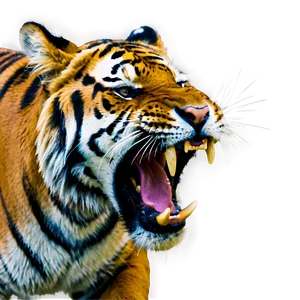 Tiger Showing Teeth PNG Rwm PNG