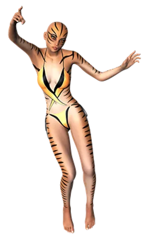 Tiger_ Stripe_ Bodypaint_ Animated_ Character