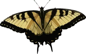 Tiger Swallowtail Butterfly Silhouette
