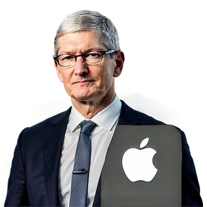 Tim Cook In Apple Park PNG 06252024