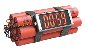 Time Bomb Digital Display PNG image
