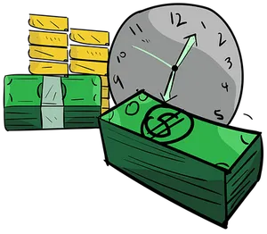 Time Is Money Concept Illustration PNG image