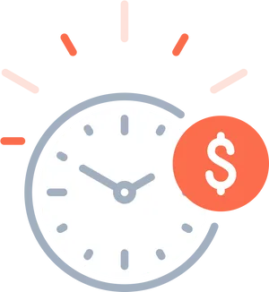 Time Is Money Concept PNG image