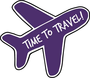 Time To Travel Airplane Sticker PNG image