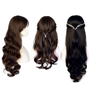Timeless Long Hair Elegance PNG 05242024