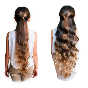 Timeless Long Hair Elegance PNG Kqi PNG