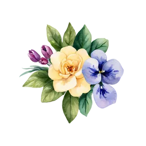 Timeless Watercolor Flower PNG 06272024 PNG