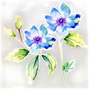 Timeless Watercolor Flower PNG 64 PNG