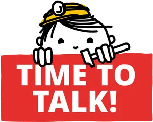 Timeto Talk Cartoon Character PNG image
