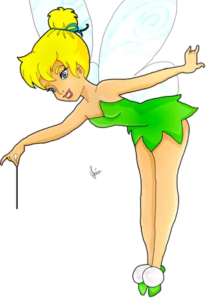 Tinkerbell Flying Pose PNG image