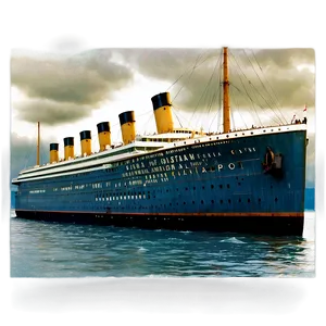 Titanic Vintage Poster Png Clq PNG image
