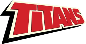 Titans Logo Redand White PNG image