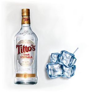 Tito's Vodka On Ice PNG 06252024