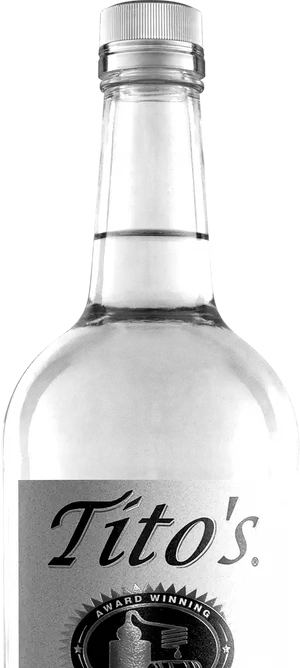 Titos Vodka Bottle Closeup PNG image
