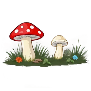 Toadstool Mushroom Cartoon PNG Rsv