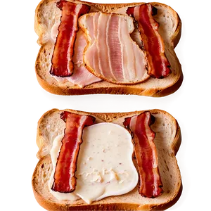 Toast With Bacon PNG 05242024 PNG