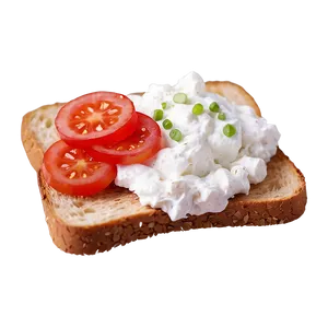 Toast With Cottage Cheese PNG Sep PNG