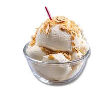 Toasted Coconut Ice Cream Sundae Png Wpd PNG image