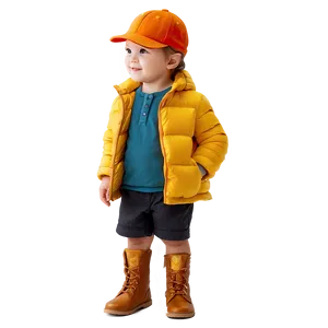 Toddler And Autumn Leaves PNG 06112024 PNG
