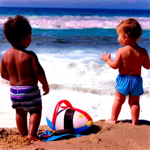 Toddler At Beach PNG Cym PNG