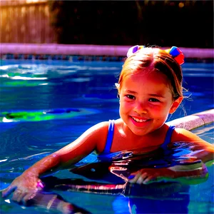 Toddler In Pool PNG 06112024