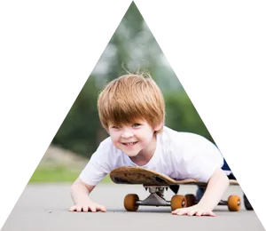 Toddler Skateboard Fun PNG