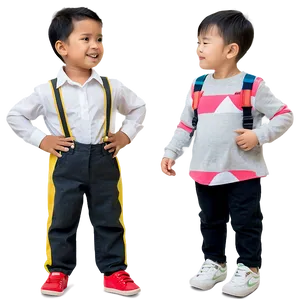 Toddler With Siblings PNG Iry