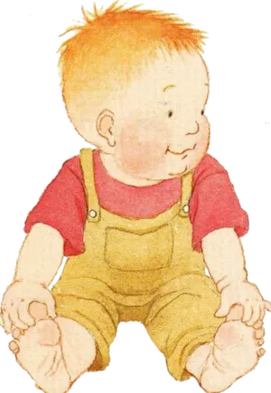 Toddlerin Overalls Illustration PNG image