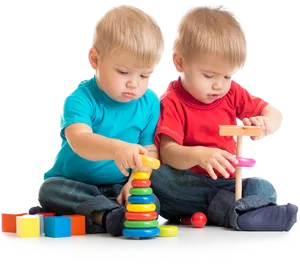 Toddlers Playing With Toys PNG image