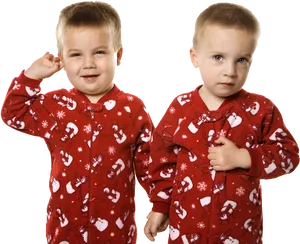 Toddlersin Christmas Pajamas PNG