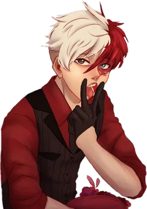 Todoroki Anime Character Art PNG image