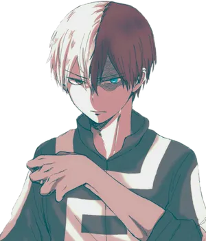 Todoroki Halfand Half Hero PNG image