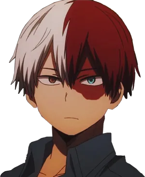 Todoroki Shoto Anime Portrait PNG image