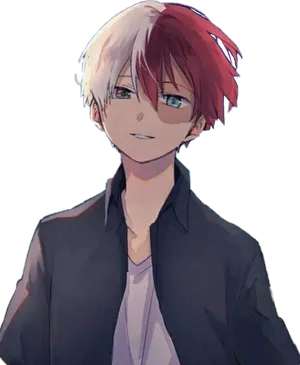 Todoroki Shoto Anime Portrait PNG image