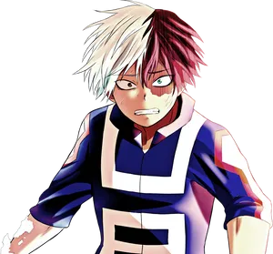 Todoroki Shoto Half Cold Half Hot PNG image