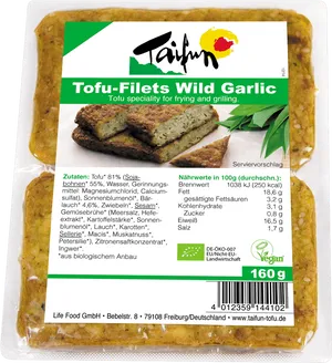 Tofu Filets Wild Garlic Packaging PNG image