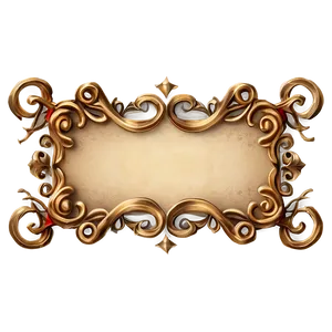 Token Border With Scrolls PNG Qcl
