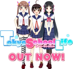 Tokyo School Life Visual Novel Promotion PNG image